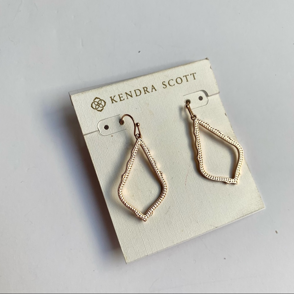 Kendra Scott Rose Gold Open Earrings - Picture 4 of 6